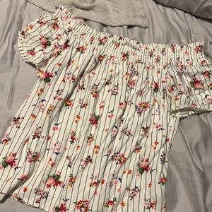 Off-Shoulder Floral Top